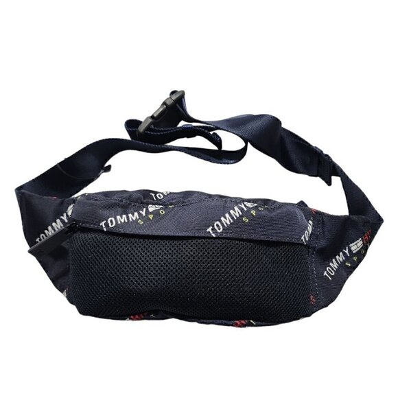 Tommy Hilfiger Unisex Fanny Pack Crossbody Polyester 3 Slots Zipper Navy - Picture 1 of 12